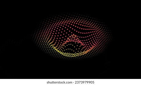 Abstract waveform net pulsating hole dots nodes banner resilience energy power big data technology