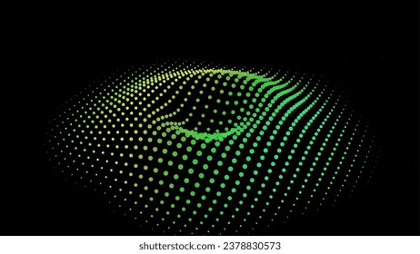Abstrakte Wellenform-Netzpulsations-Loch-Punkte-Knoten Banner-Resilienz Strom Big-Datentechnologie