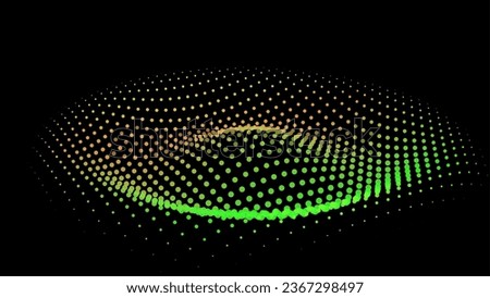 Abstract waveform net pulsating hole dots nodes banner resilience energy power big data technology