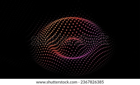 Abstract waveform net pulsating hole dots nodes banner resilience energy power big data technology