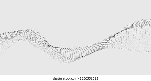 Forma de onda abstrata de partículas. EPS10