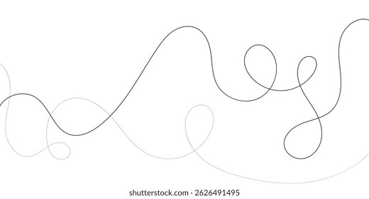 Abstract Wave-Like Lines with Intertwined Circles.A minimalist design featuring flowing, wavy lines that intertwine and create subtle, organic shapes.