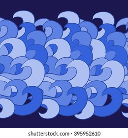 Abstract waves background. Colorful Vector seamless pattern.