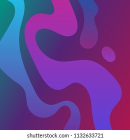 Abstract Waves Background Cyan Magenta Violet Stock Vector (Royalty ...