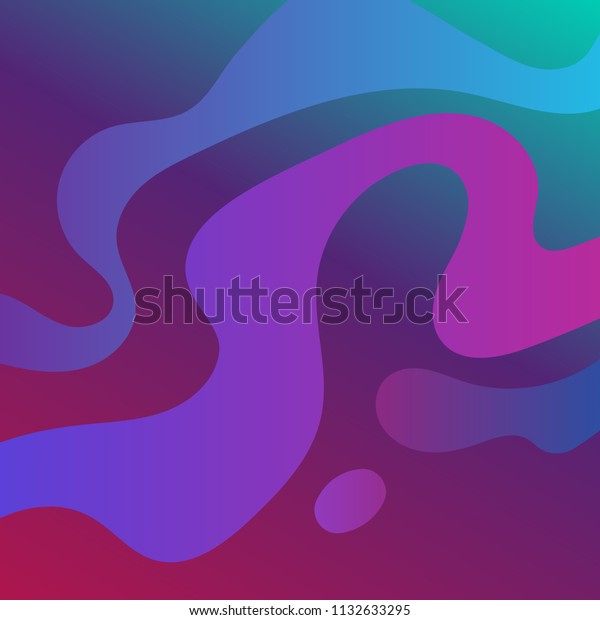 Abstract Waves Background Cyan Magenta Violet Stock Vector (Royalty ...