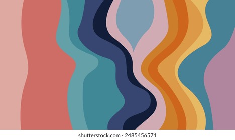 Abstract Waves Background with Dynamic Patterns