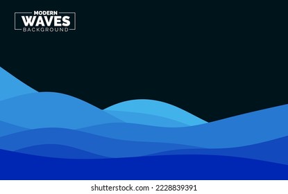 Abstract Waves background. Dynamic shapes composition