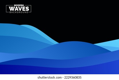 Abstract Waves background. Dynamic shapes composition