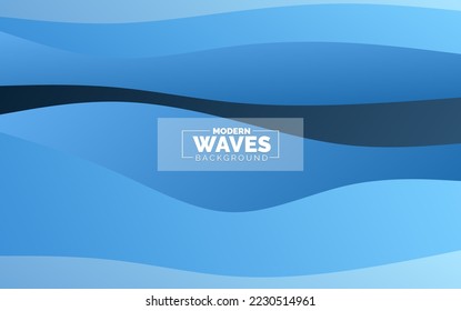 Abstract Waves background. Dynamic shapes composition