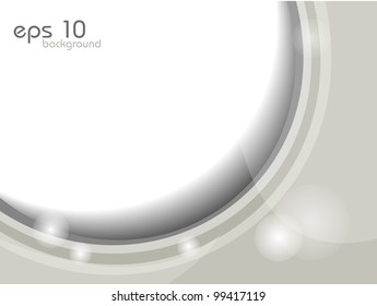 Olas abstractas de color gris, aisladas en blanco.  EPS 10. Se puede usar para volantes y presentaciones corporativas.