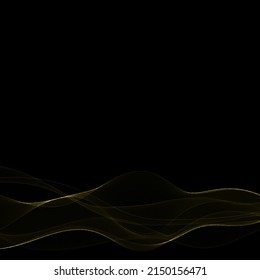 El fondo de las ondas abstractas. Ilustración en colores dorados.