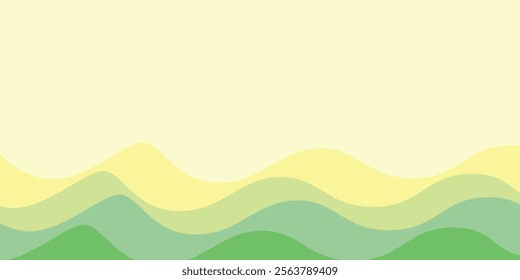Abstract waves background, minimal waves design concept, Sea waves layered vector background illustration