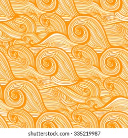 Abstract waves background - seamless vector pattern