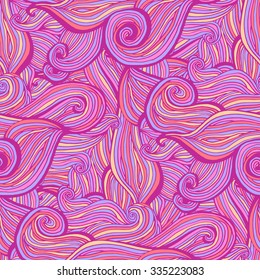 Abstract waves background - seamless vector pattern