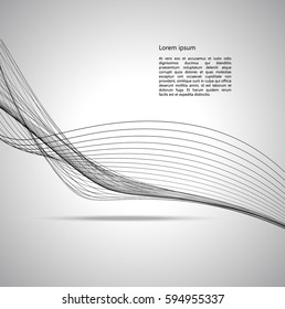 Abstract waves background. Vector illustration with lines