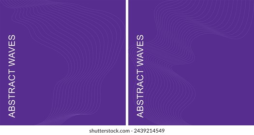 Abstract waves background vector two colors blue shade