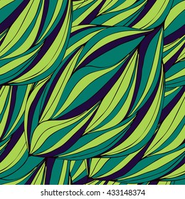 Abstract waves background, vintage hand drawn pattern, wavy background. Colorful waves backdrop. Seamless pattern