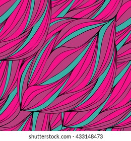 Abstract waves background, vintage hand drawn pattern, wavy background. Colorful waves backdrop. Seamless pattern