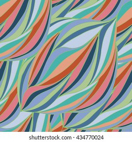 Abstract waves background, vintage hand drawn pattern, wavy background. Colorful waves backdrop. Seamless pattern