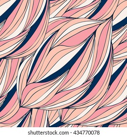 Abstract waves background, vintage hand drawn pattern, wavy background. Colorful waves backdrop. Seamless pattern