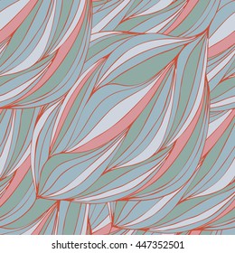 Abstract waves background, vintage hand drawn pattern, wavy background. Colorful waves backdrop. Seamless pattern