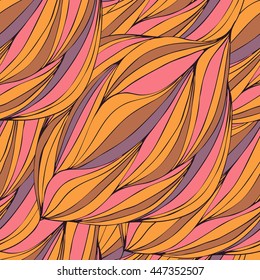 Abstract waves background, vintage hand drawn pattern, wavy background. Colorful waves backdrop. Seamless pattern