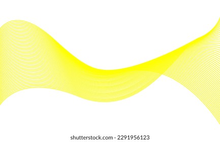 Resumen de fondo de ondas, líneas curvas onduladas para folleto, sitio web, diseño de volante. Mezcla líneas. Ataques amarillos brillantes.