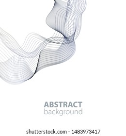 Abstract waves background, waved lines for brochure, website, flyer design. Transparent lines