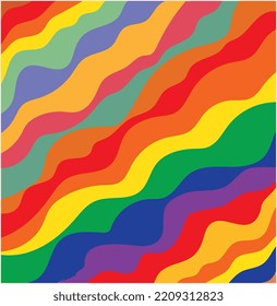 Abstract waves background.rainbow Psychedelic wavy lines.geometric texture,wallpaper graphic design. Pattern for creating artworks and prints.