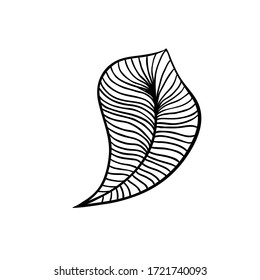 Abstract waves black and white line art decoration for wallpaper and wall art design. Use for laser cutting. Modern contour drawign object.