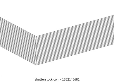 abstract waves black and white line, opart striped wavy background 