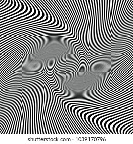 abstract waves black and white optical art striped wavy background, zebra texture design