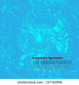 abstract waves blue background banner with sample text