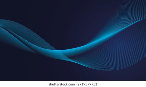 Resumo Ondas linhas curvas azuis design mínimo para fundos digitais e projetos artísticos que exigem uma estética elegante e moderna 164