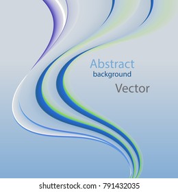 abstract waves in blue tones