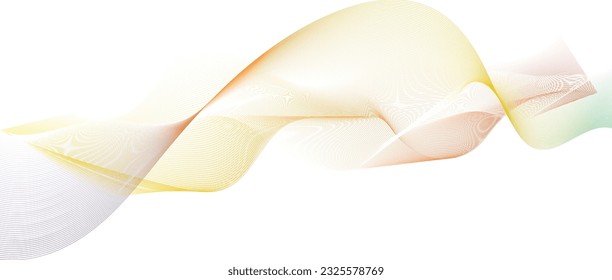 Abstract waves blue and yellow gradient shades 