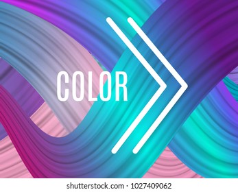 Abstract waves. Colorful graphic fluid dasign bacground. Vector color dynamic curve.