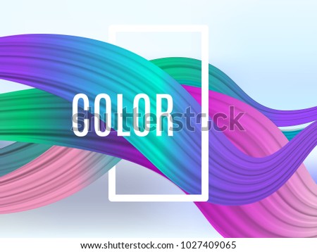 Abstract waves. Colorful graphic fluid dasign bacground. Vector color dynamic curve.