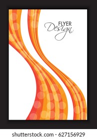 Abstract waves decorated, Flyer, Template design for Business concept.