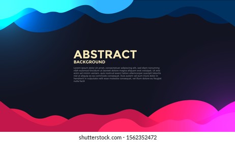 Abstract Waves Design. isolated on dark blue background . Vector Illustration. Eps 10