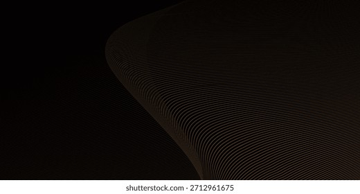 Ondas abstratas para design. Ondas com linhas criadas usando a ferramenta de mesclagem. Fundo estiloso da arte de linha. Ilustração vetorial.