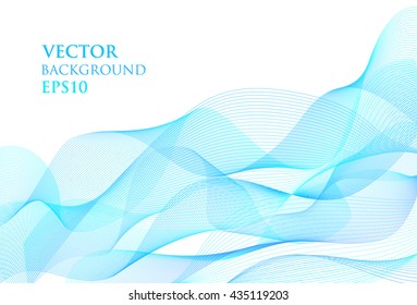 Abstract Waves Design. Moving Lines Background.Vector Illustration EPS10