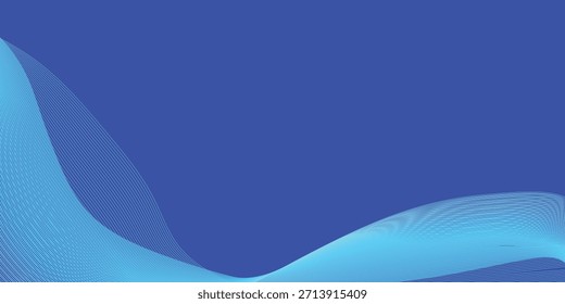 Ondas Abstractas para el diseño. Fondo de arte de línea con estilo. Ilustración vectorial. Ondas con líneas creadas con la herramienta de mezcla. Líneas onduladas curvas, líneas suaves.