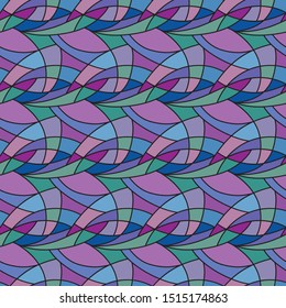 Abstract waves of different colors. Abstract geometric seamless pattern. Wallpapers.