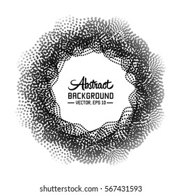 Abstract waves dots. Vector and illustrations.