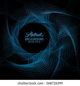 Abstract waves dots. Vector and illustrations.