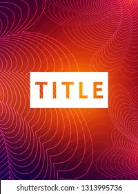 Abstract waves dynamic background with banner for business brochure cover design