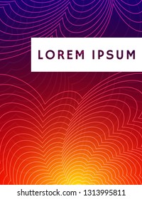 Abstract waves dynamic background with banner for business brochure cover design