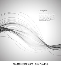 Abstract waves dynamic vector background. Illustration