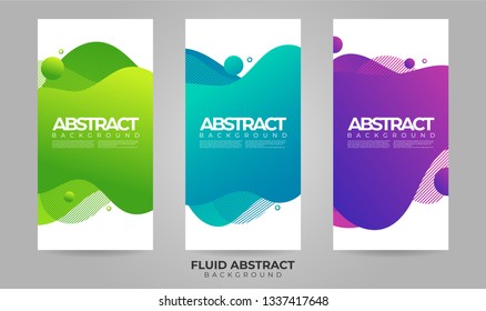 abstract waves fluid liquid gradient sale banner vector template